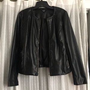 Black faux leather jacket